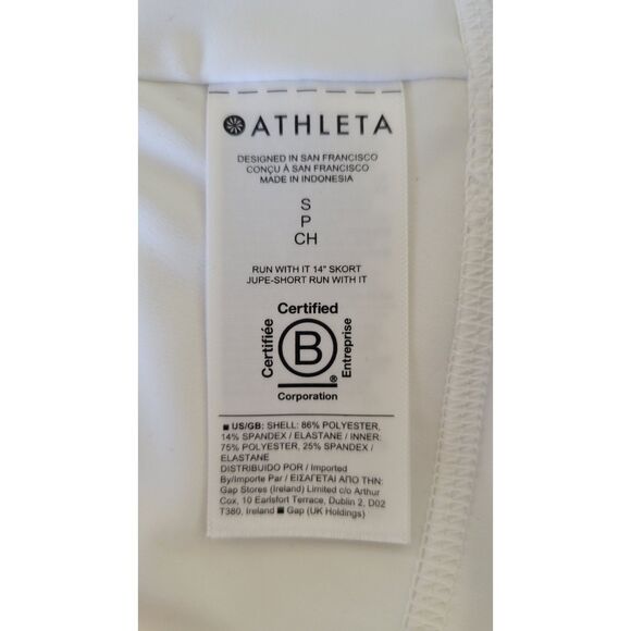 Athleta White Run With It 14" Athletic Skort - Picture 4 of 4